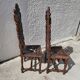 Pair of large chairs to restore in carved wood of the xix th century ref je