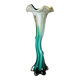 Murano vase – blown glass sommerso – yellow and green – 1960s–70s –