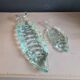 Pair of pressed glass sushi dishes