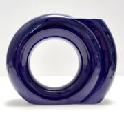 Vintage Blue Glazed Ceramic Vase by Pietro Arosio for Parravicini, Italy, 1