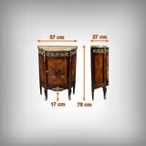 Small living room piece in precious wood marquetry, Louis XVI style – mid-19th century.