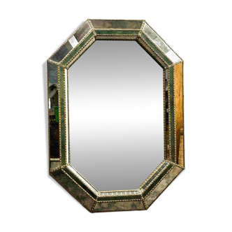 Miroir mural octogonal vintage espagnol néoclassique de style Hollywood Regency, Espagne