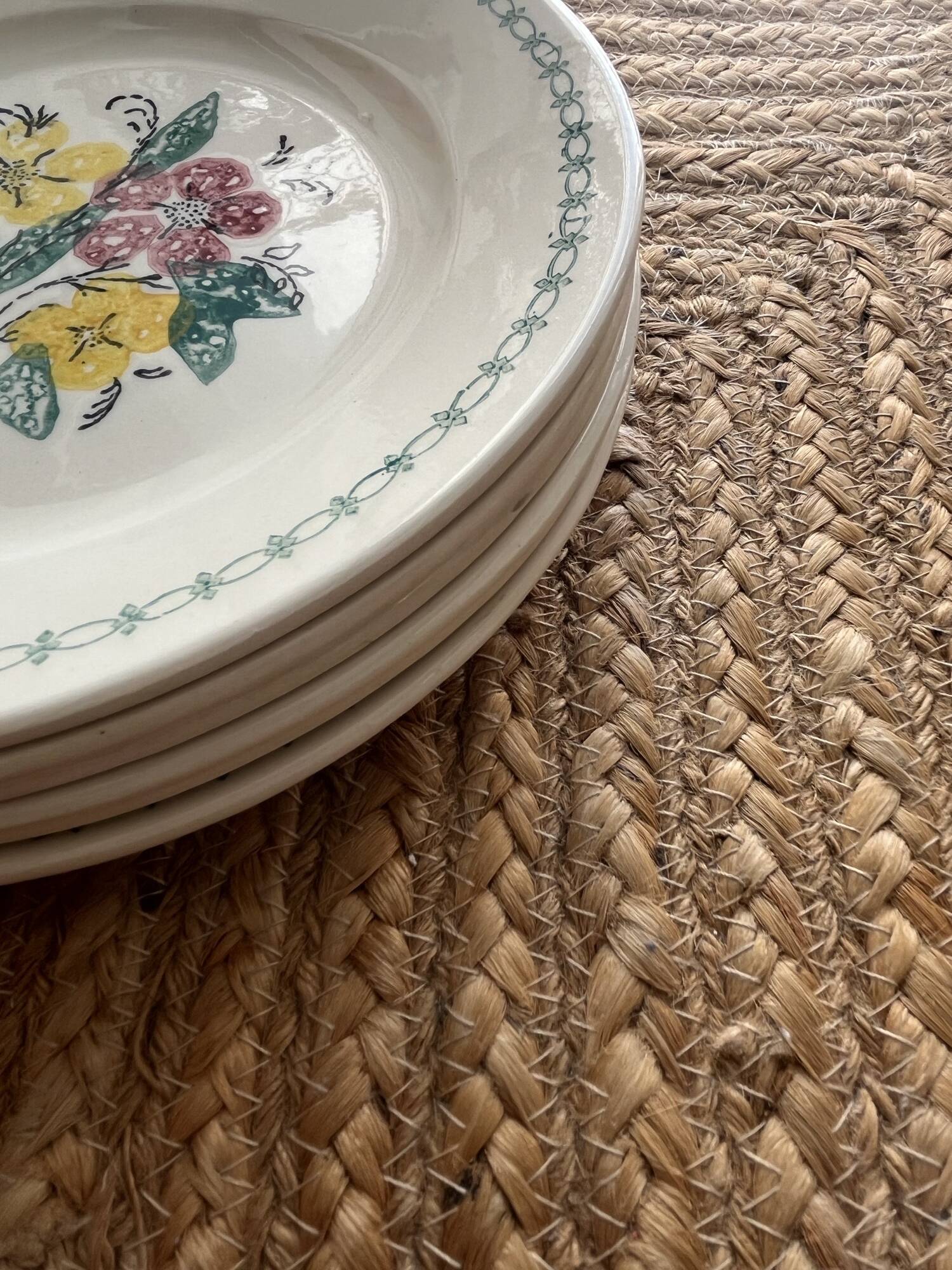 6 assiettes plates Digoin Sarreguemines années 40