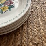 6 Digoin Sarreguemines flat plates from the 40s