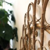Peacock rattan bedhead