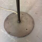 Mid Century France Modernist steel, brass and glass floor lamp, 1950s