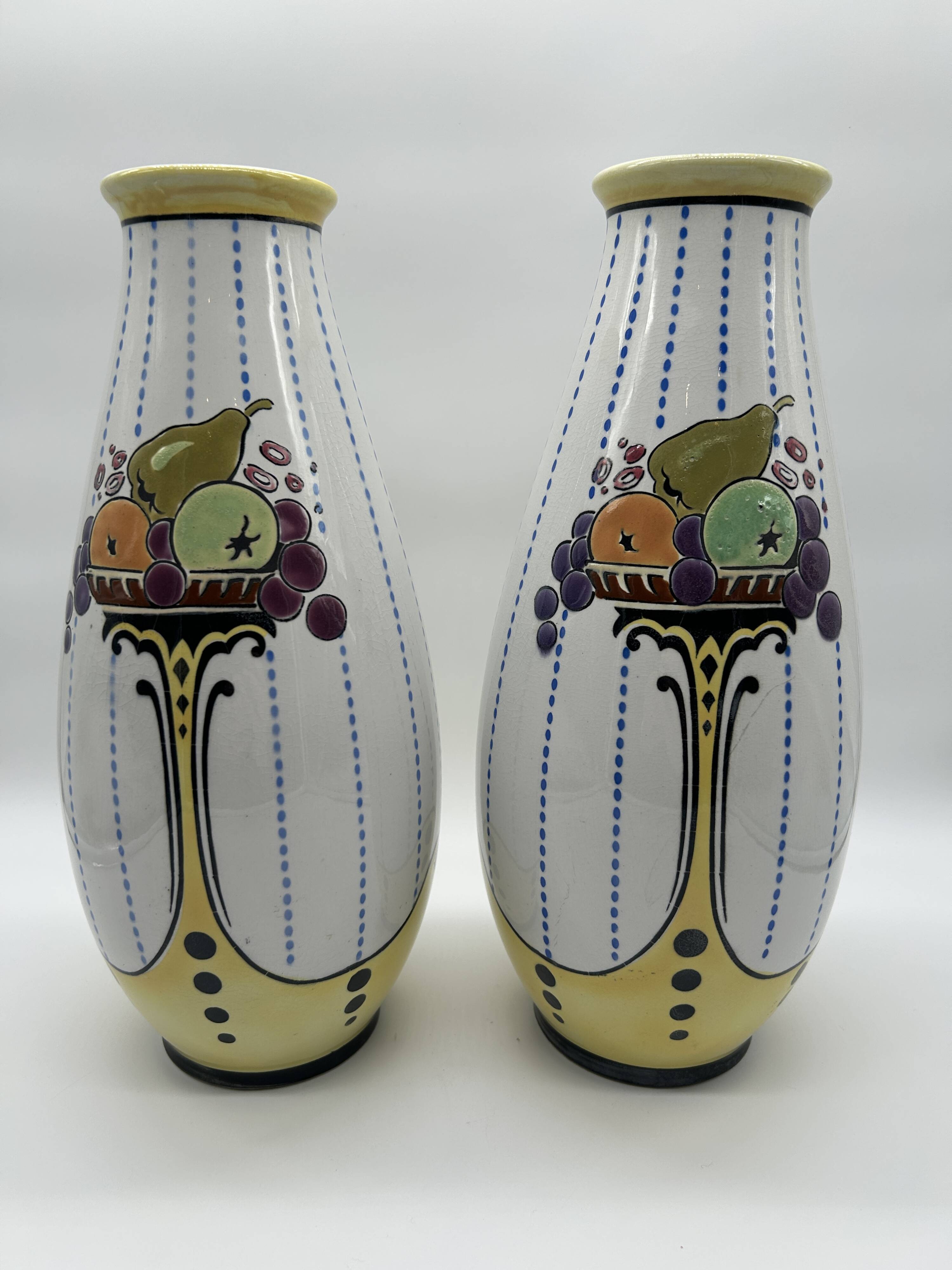 Paire de vases art deco - boch freres