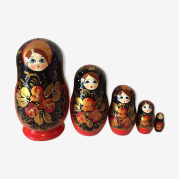 Vintage vintage ancient Russian Matriochkas dolls
