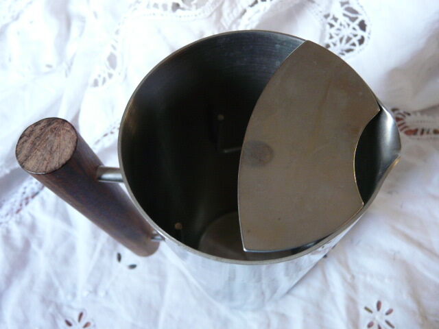 Scandinavian pitcher by Guy Degrenne stainless steel and wood