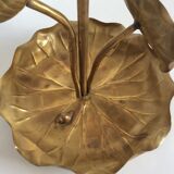 Table lamp "lotus flower" style hollywood regency