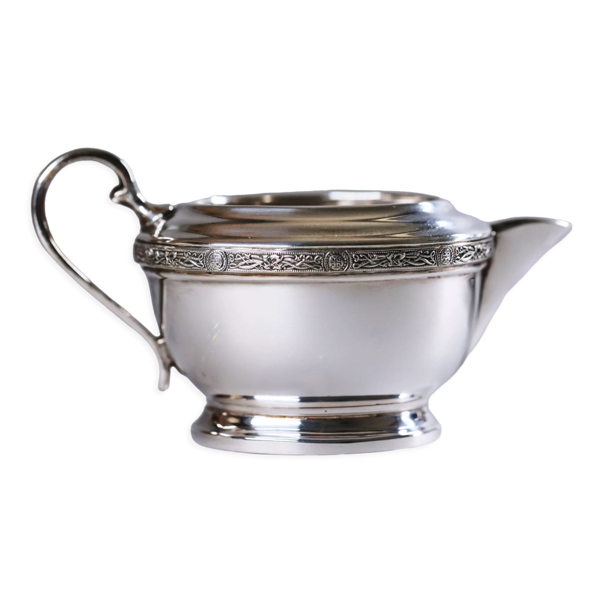 Vintage milk jug silver plate, old sheffield, 19th century