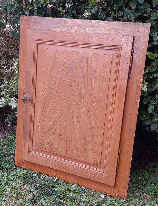 Cupboard door frame 121x97cm old wood paneled molded