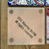 6 Ceramic tiles signed Dali 1954