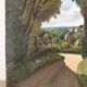 Vue sur le village, huile sur toile