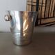Ice bucket art deco champagne bucket in silver metal