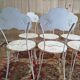 Suite de 8 chaises de jardin en fer forgé