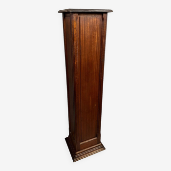 Art Nouveau period column in mahogany circa 1900 (h150cm)