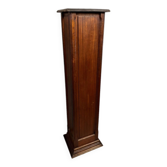 Art Nouveau period column in mahogany circa 1900 (h150cm)