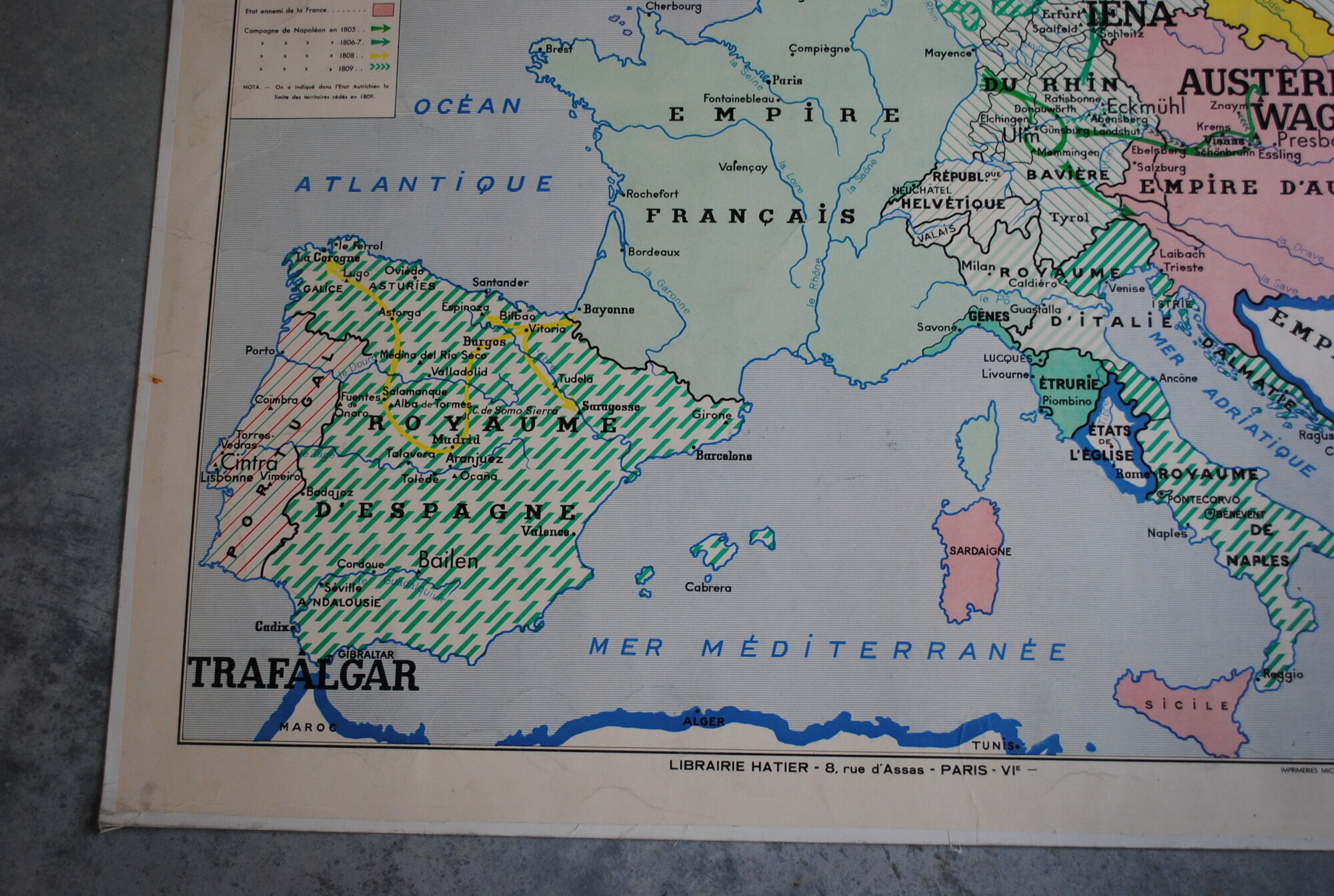 Vintage Europe school map