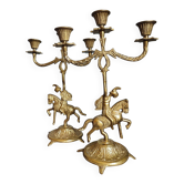 Set of two vintage cavalier candlesticks