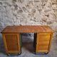 Bureau d'écriture moderniste français en hêtre et acier tubulaire, années 1930