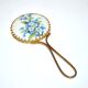 Vintage Gilded Handmirror and Limoges Porcelain - Pocket Mirror / Handbag