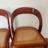 Set of 4 Baumann caned gondola chairs