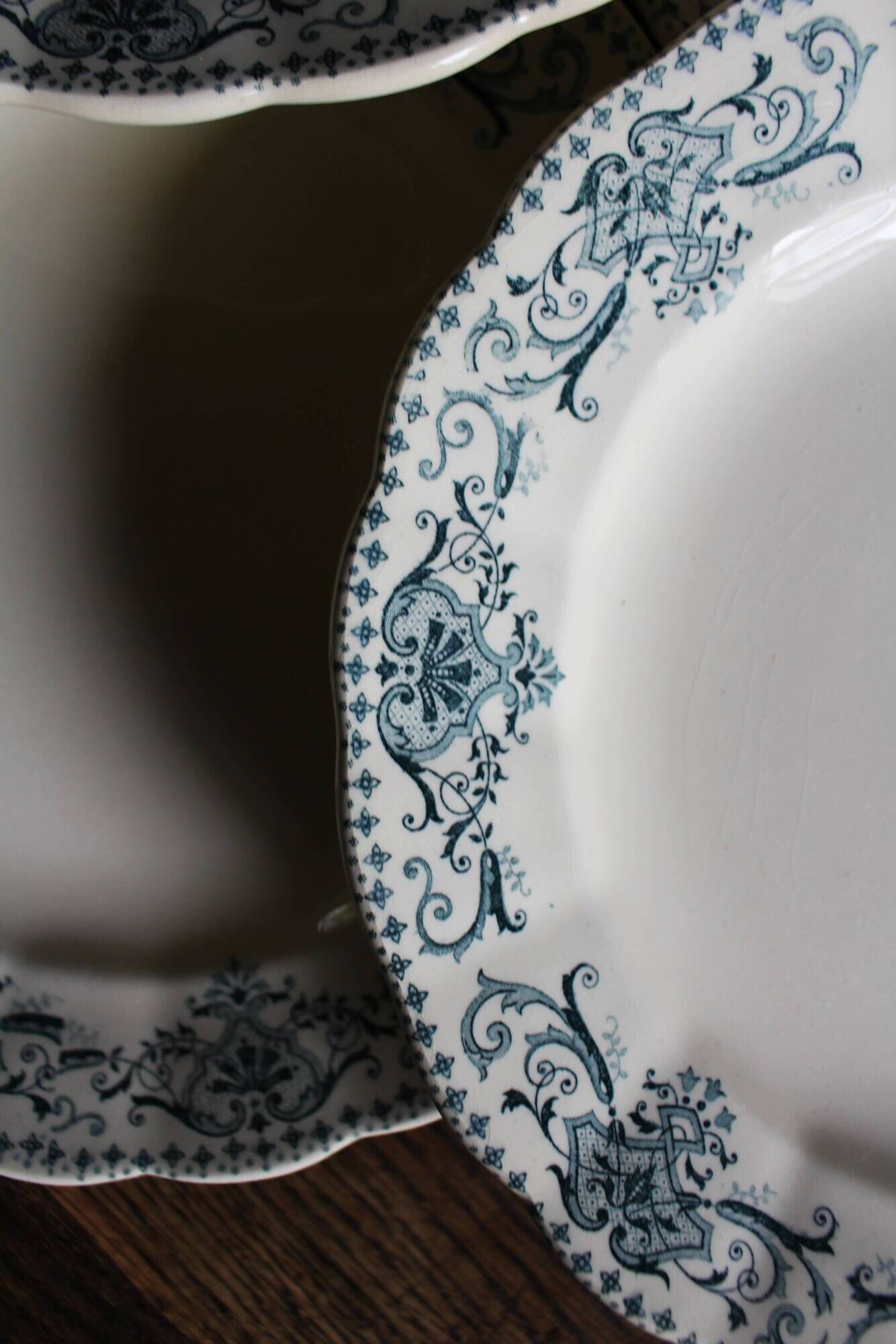 6 assiettes plates en Terre de Fer bleue Verdun HBC | Selency