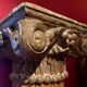 19th Century Italian Architectural Corinthian Wood Columns on Sandstone Plinths, Set of 2
