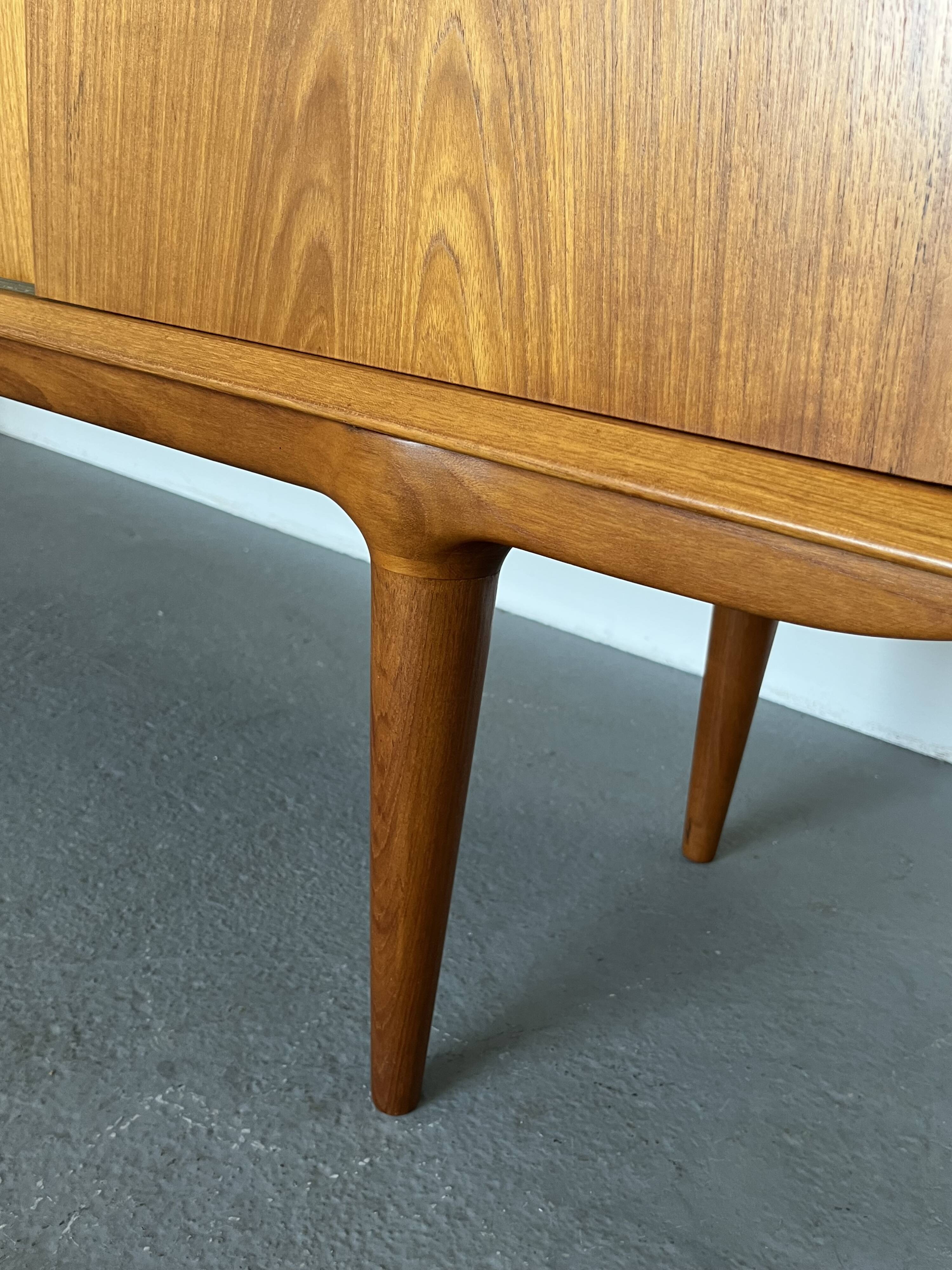 Model 19 High Sideboard in Teak with Sliding Doors by Gunni Omann for Omann Jun, 1960s