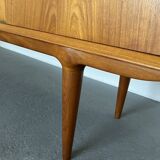 Model 19 High Sideboard in Teak with Sliding Doors by Gunni Omann for Omann Jun, 1960s
