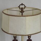 French Empire Style 3 Light Boulotte Table Lamp with Lion Feet and Shade