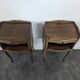 Pair of Louis XV style bedside tables in natural wood