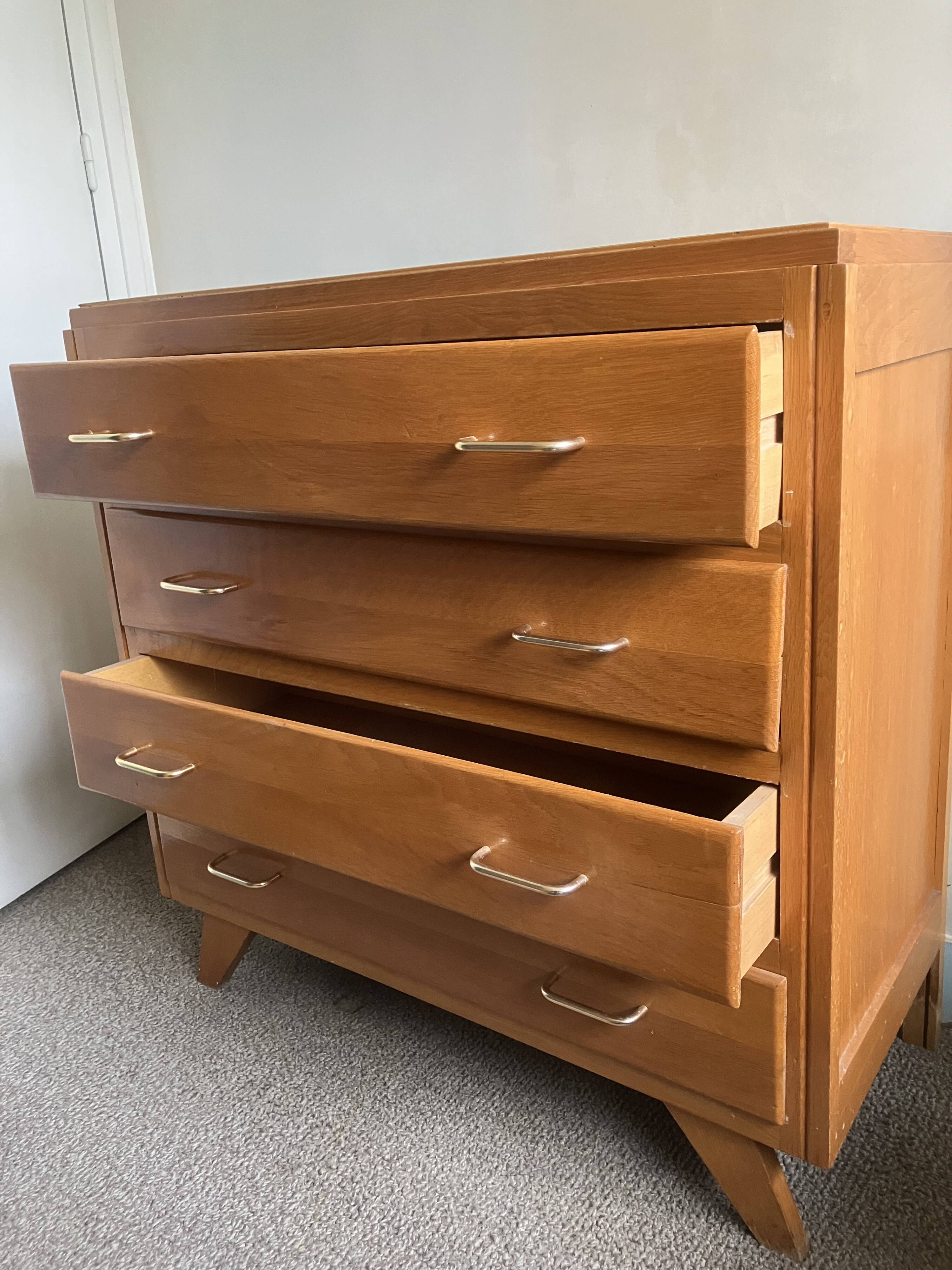 Commode 4 tiroirs, années 60