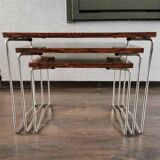 Set de 3 tables gigognes 70s