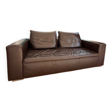 Bo concept chocolate leather 3-seater sofa, very good condition