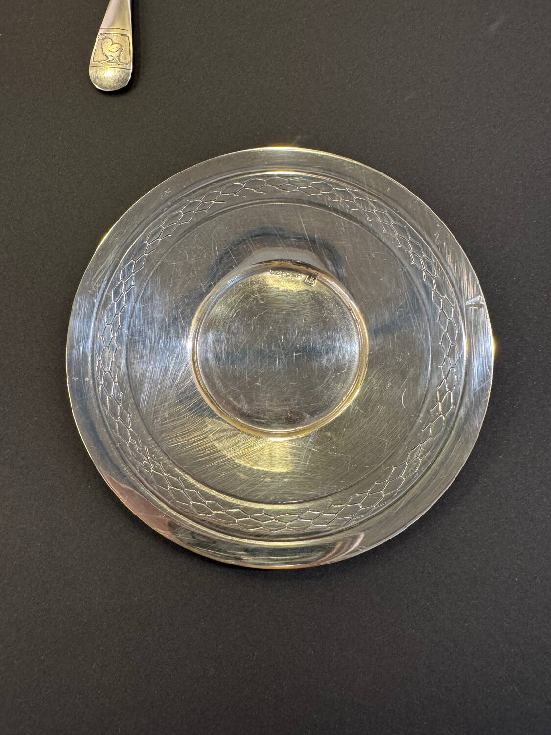 Silver-plated egg cup