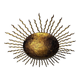 French gilt metal sunburst light fixture, Gilbert Poillerat, 1930s France