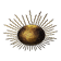 French gilt metal sunburst light fixture, Gilbert Poillerat, 1930s France