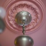 vintage 6-light chandelier, vintage suspension, ceiling lamp, interior decor