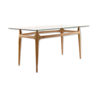 Table à manger moderne du milieu du siècle, italie, années 1960