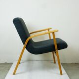 Roland Rainer Lounge Chair Café Ritter with grey bouclé.