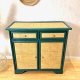 Rattan chest of drawers 70s