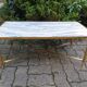 Marble and brass coffee table