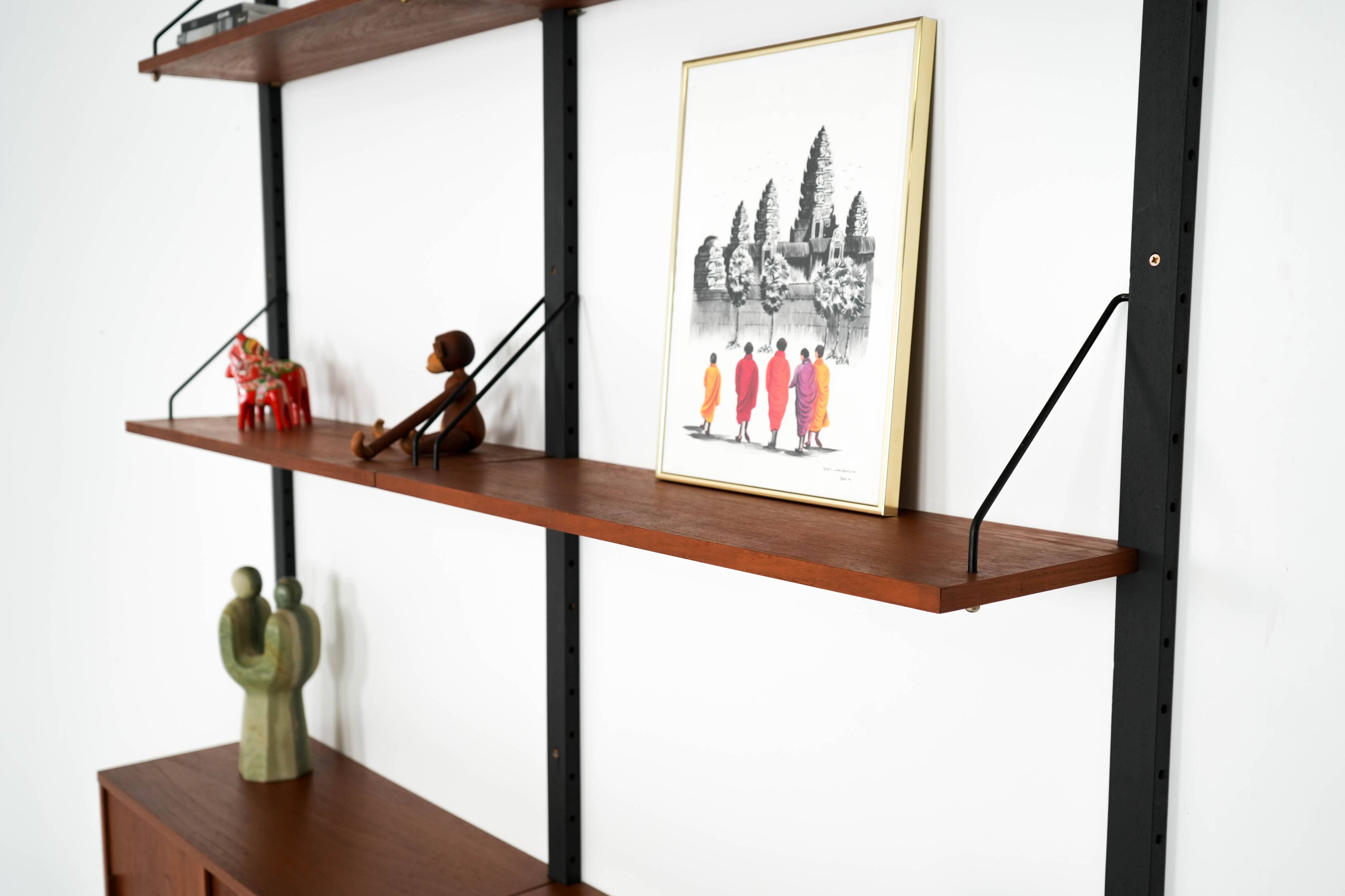 Teak shelving unit, Danish design, 1960s, production: Denmark