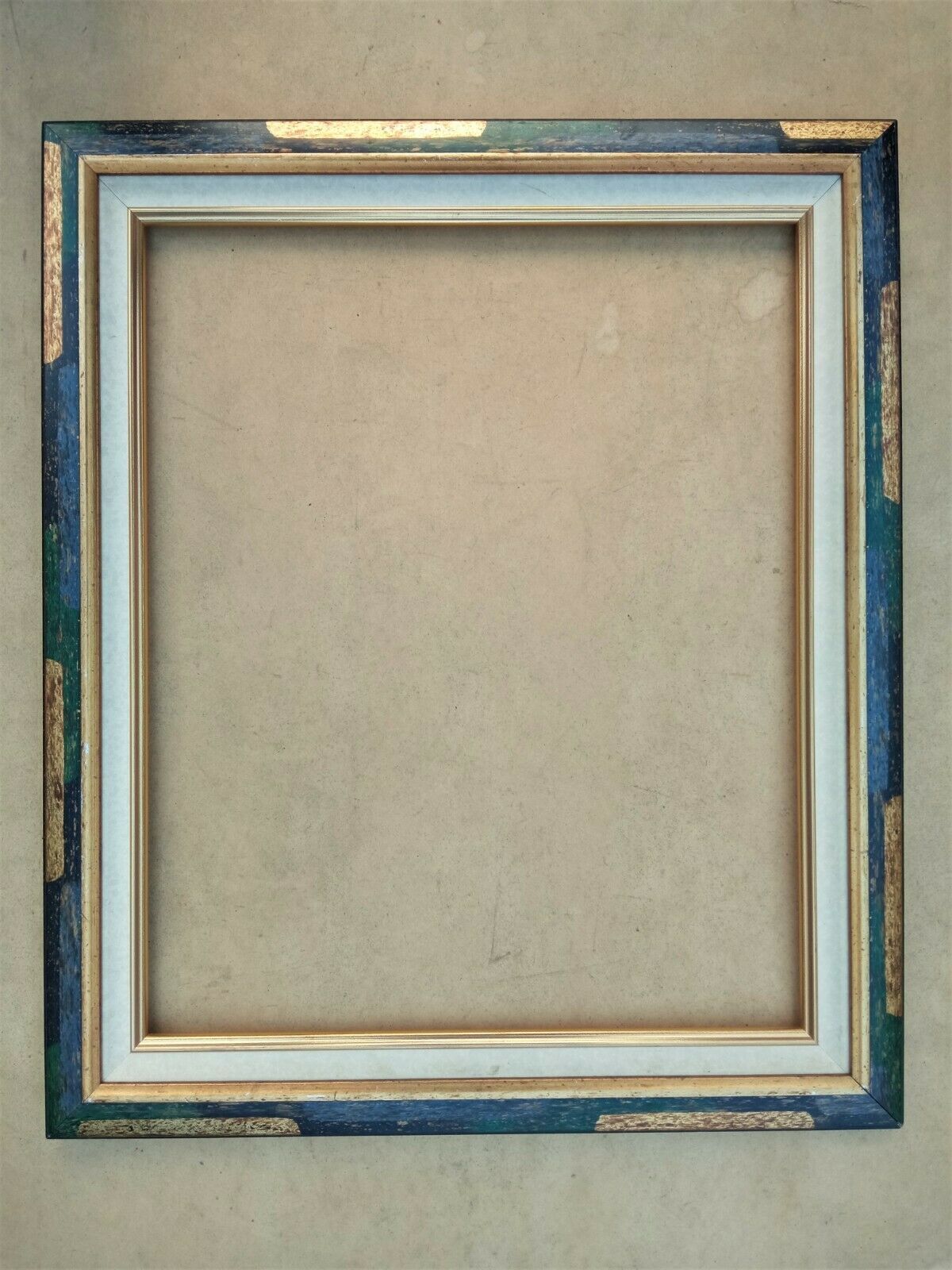 Contemporary gold and green blue frame