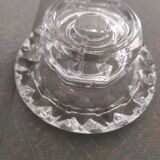 Bougeoir en verre ciselé