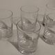 Set of 5 soda or whisky glasses signed "Daum France"