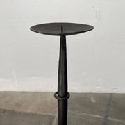 Large tripod candlestick in brutalist wrought iron, mid-century, 1960s.