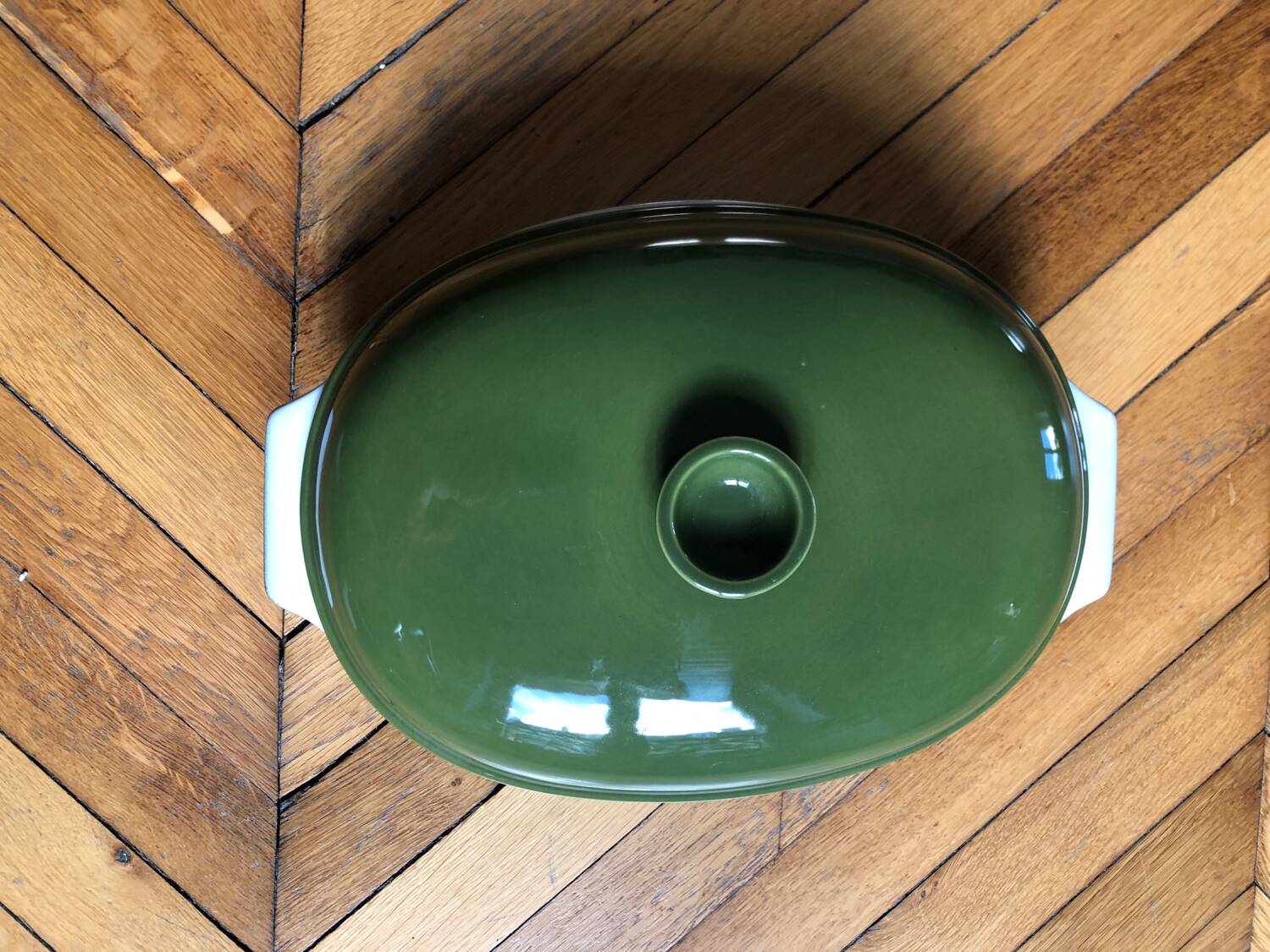 Cocotte verte vintage Émile henry